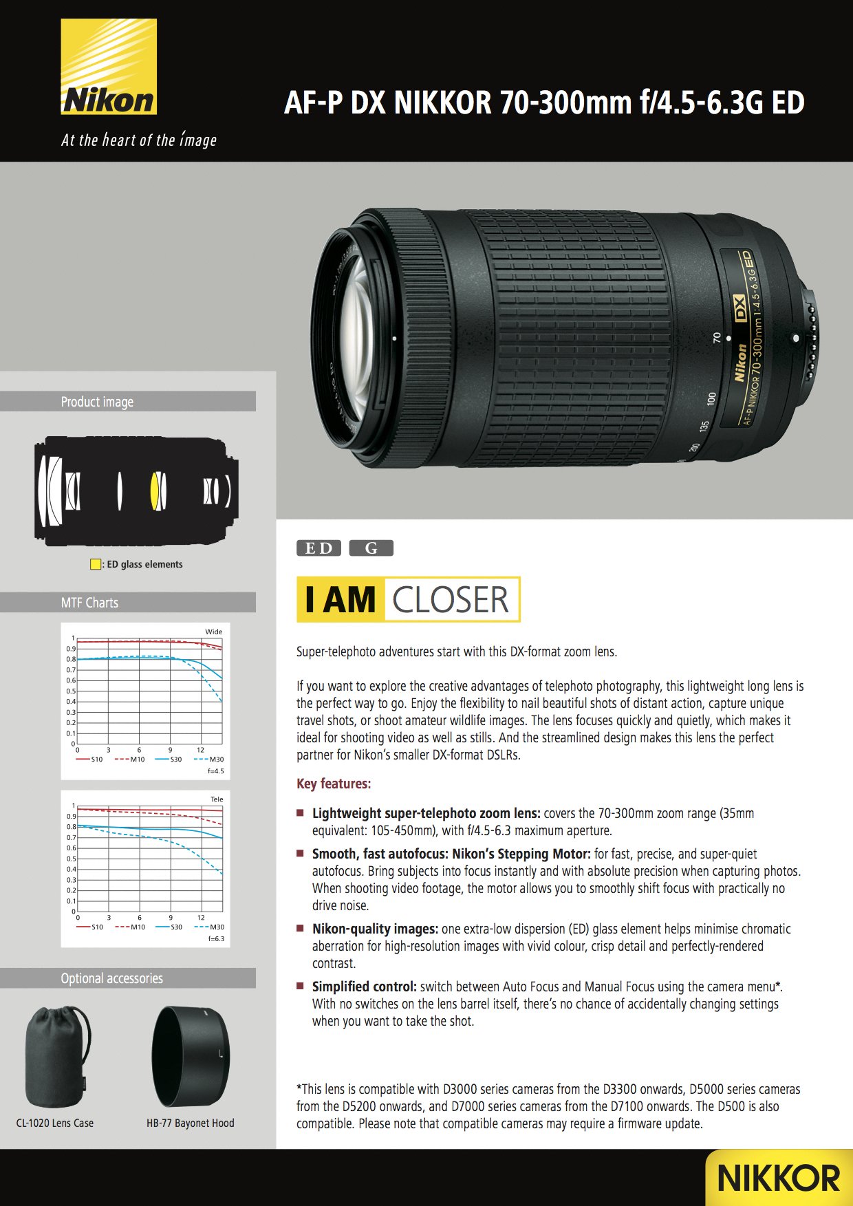 AF-P DX NIKKOR 70-300MM F/4.5-6.3G ED
